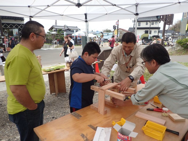Image of 松前城下マグロ祭での木育活動について 1